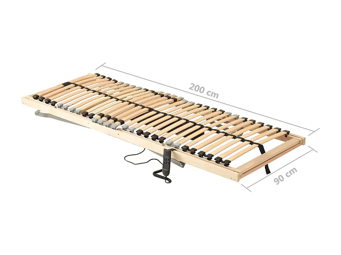 Lattenbodem met 28 latten 7 zones elektrisch 90x200 cm