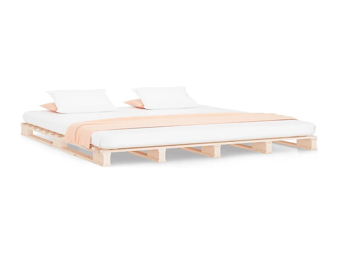 Palletbed massief grenenhout 120x200 cm