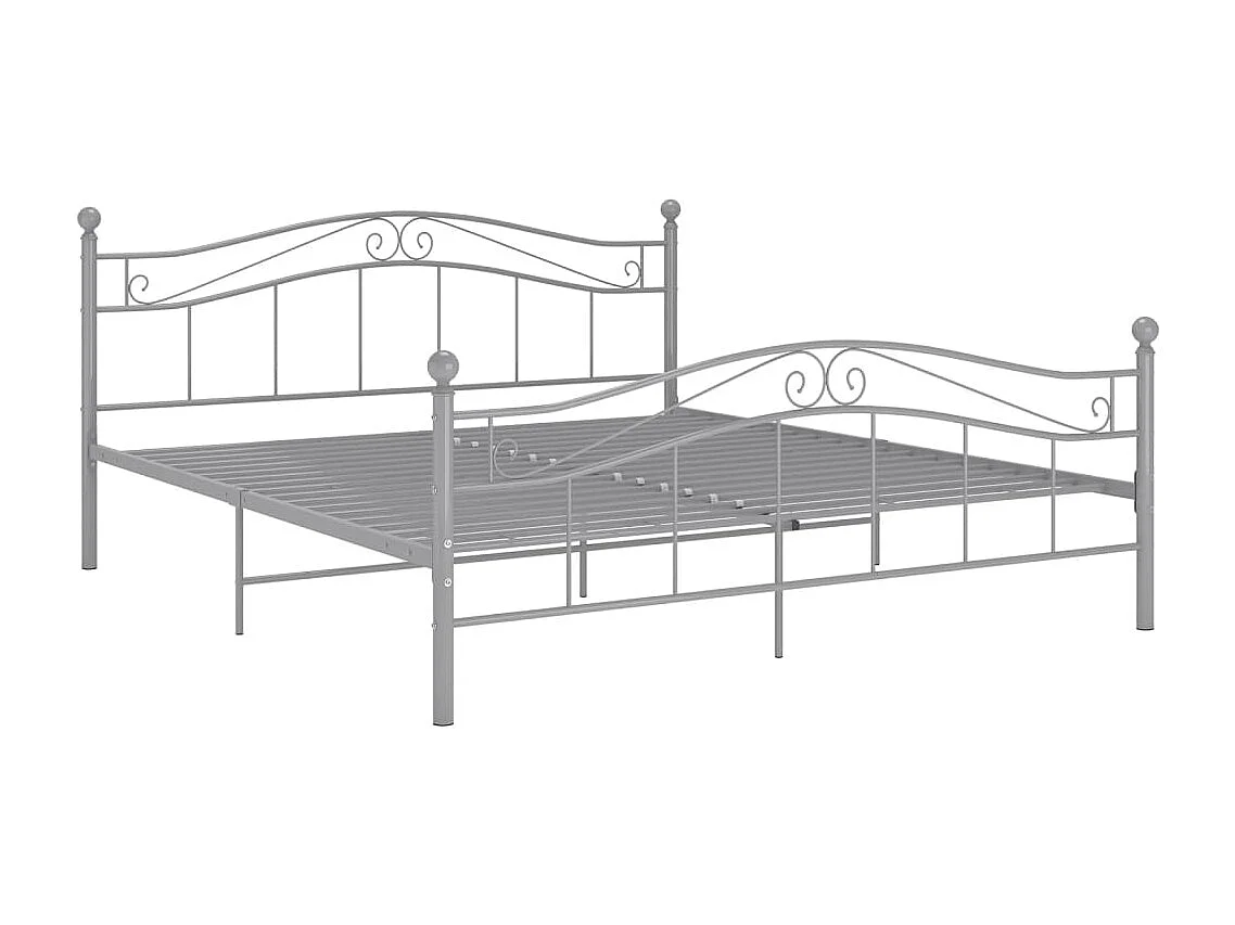 Bedframe metaal grijs 200x200 cm