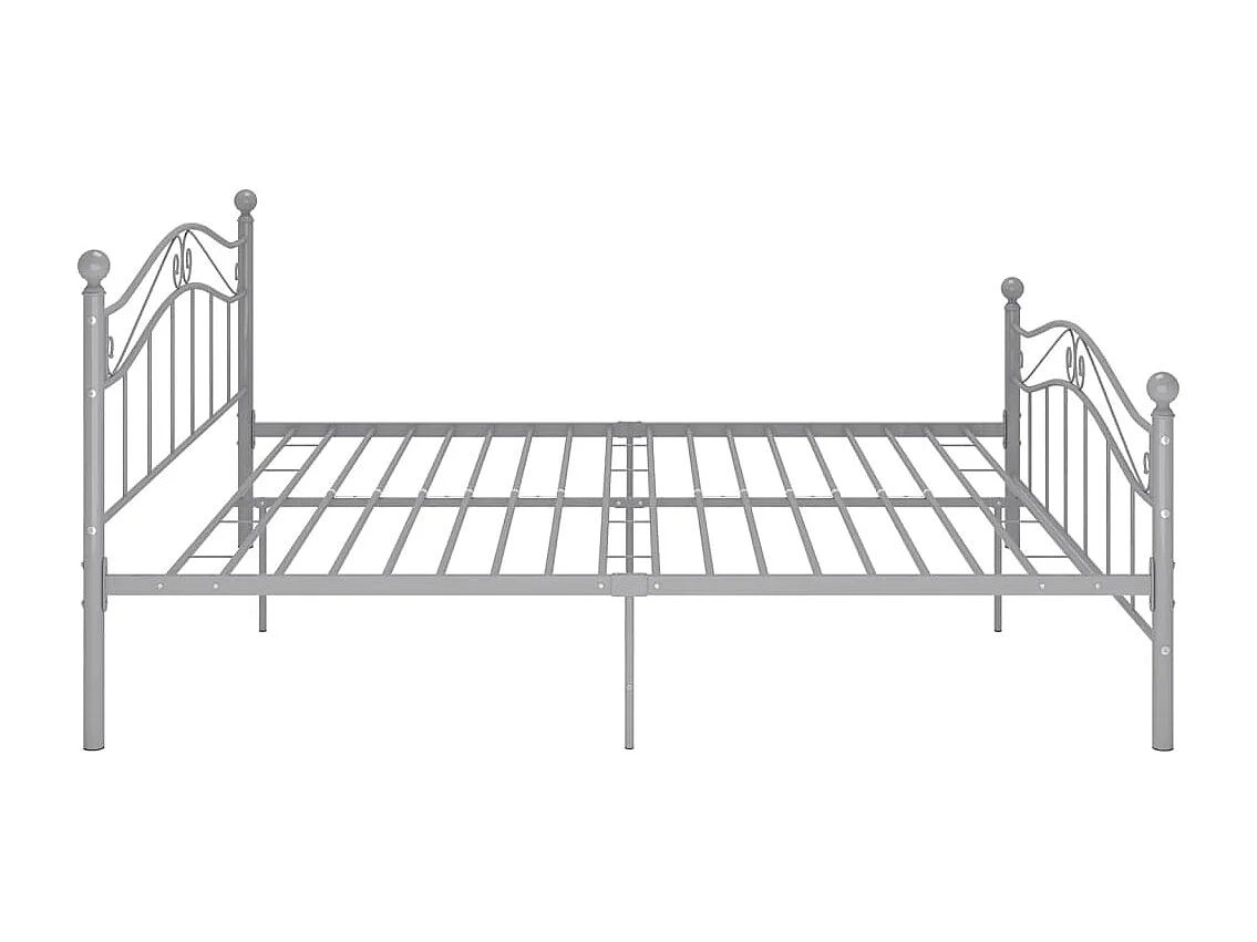 Bedframe metaal grijs 200x200 cm