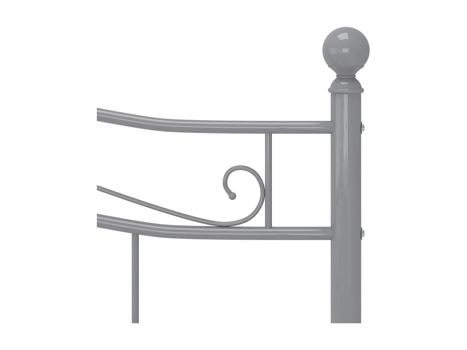 Bedframe metaal grijs 200x200 cm