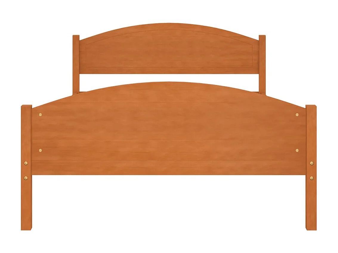 Cadre de lit sans matelas marron miel pin massif 120x200 cm