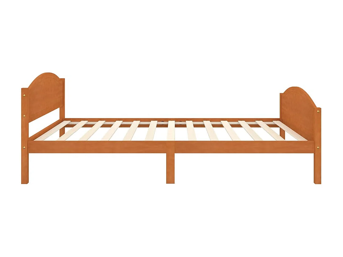 Cadre de lit sans matelas marron miel pin massif 120x200 cm