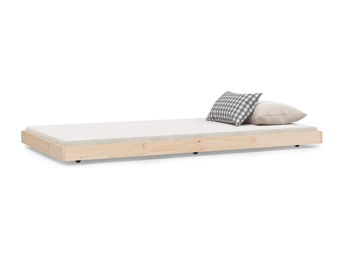 Cadre de lit sans matelas 80x200 cm bois massif de pin
