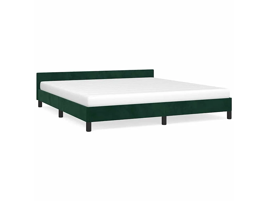 Bedframe zonder matras 160x200 cm fluweel donkergroen