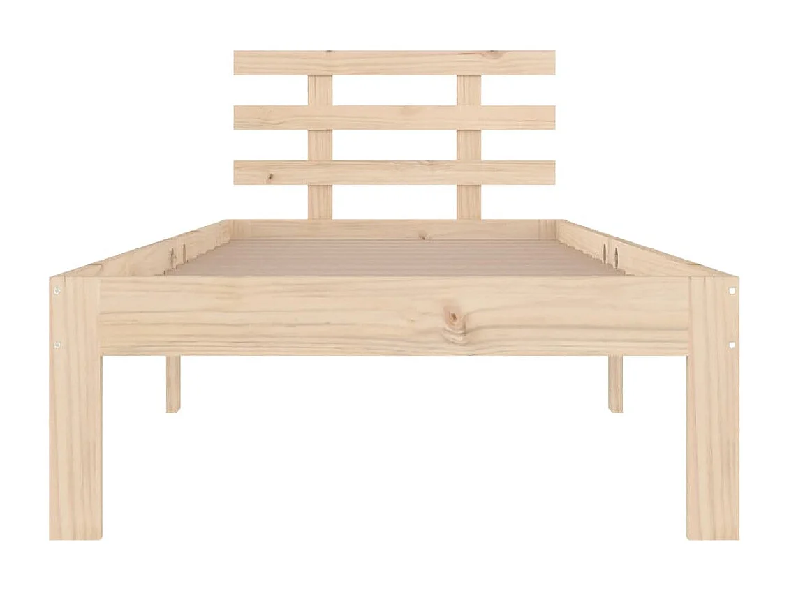 Estructura de cama sin colchón madera maciza 90x200 cm