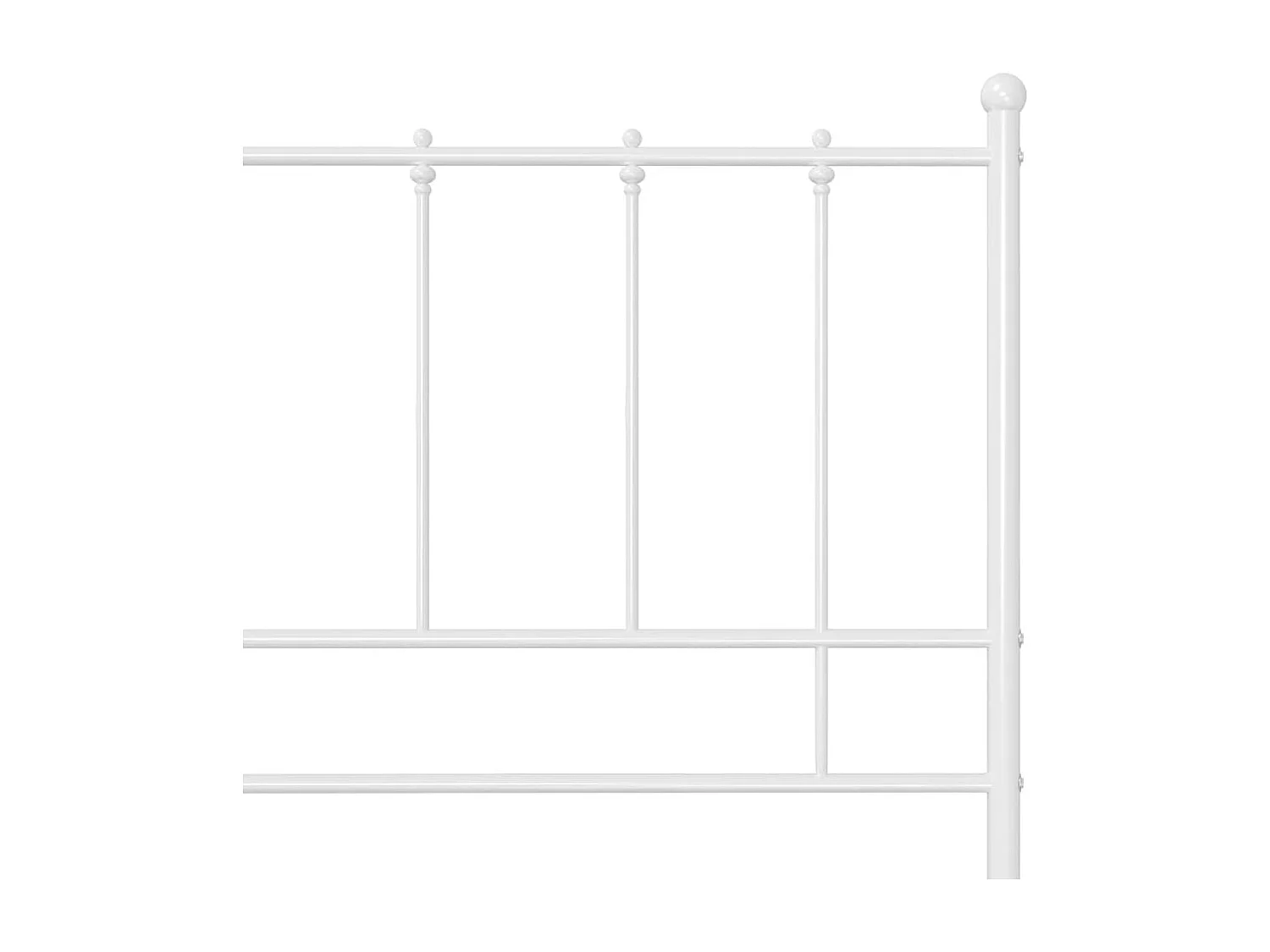 Cadre de lit sans matelas blanc métal 200x200 cm