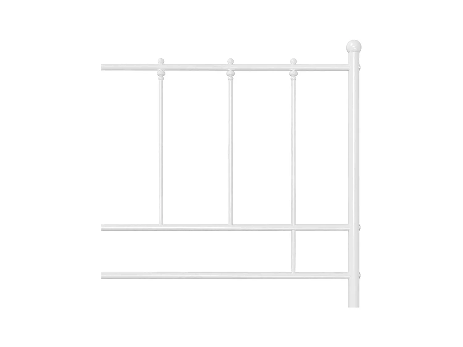 Cadre de lit sans matelas blanc métal 200x200 cm