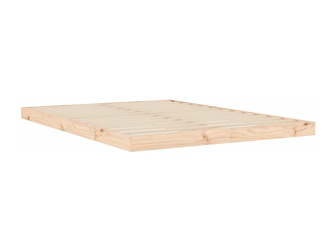 Cadre de lit sans matelas 135x190 cm bois de pin massif