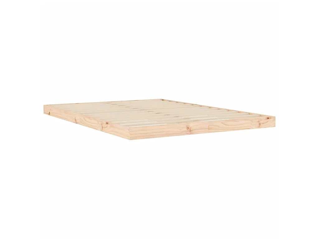 Cadre de lit sans matelas 135x190 cm bois de pin massif