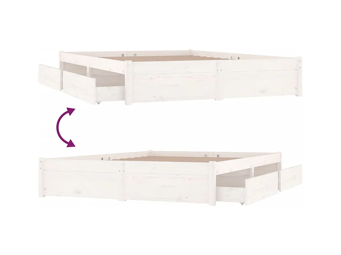 Giroletto con Cassetti Bianco 200x200 cm