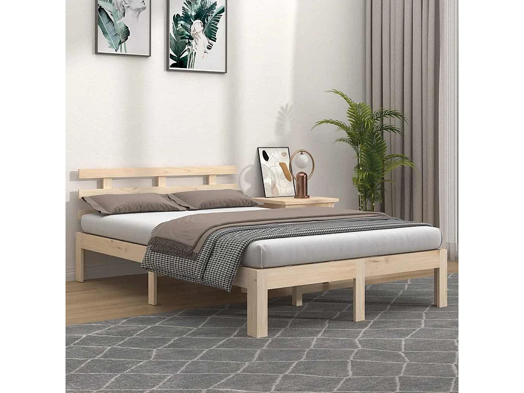 Giroletto senza Materasso Ambrato in Legno Massello 120x200 cm