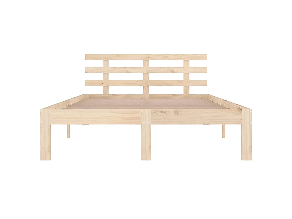 Cadre de lit sans matelas bois massif 120x200 cm