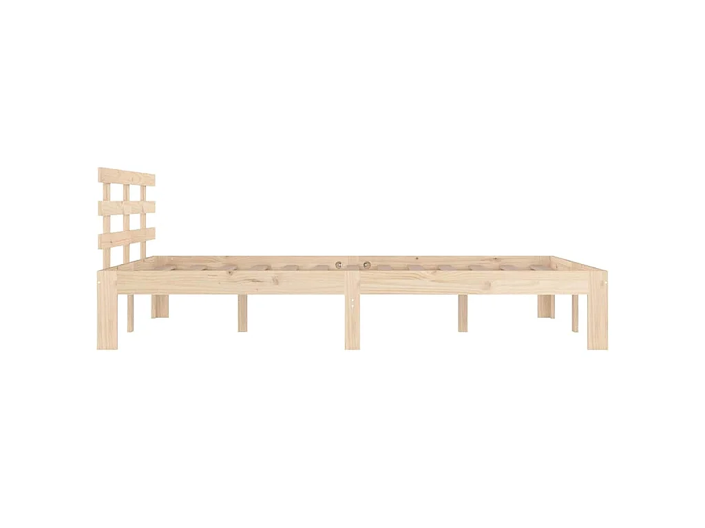 Cadre de lit sans matelas bois massif 120x200 cm