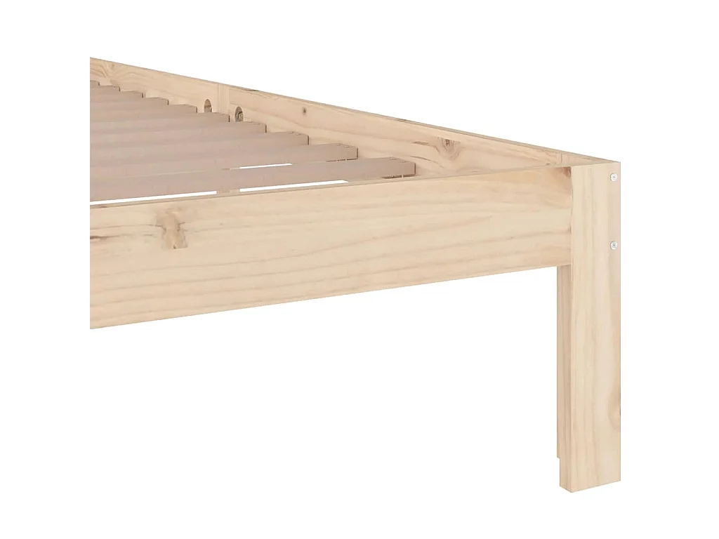 Cadre de lit sans matelas bois massif 120x200 cm