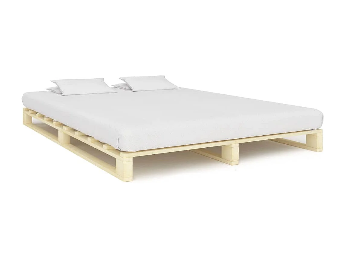 Estrutura de cama em paletes pinho maciço 140x200 cm