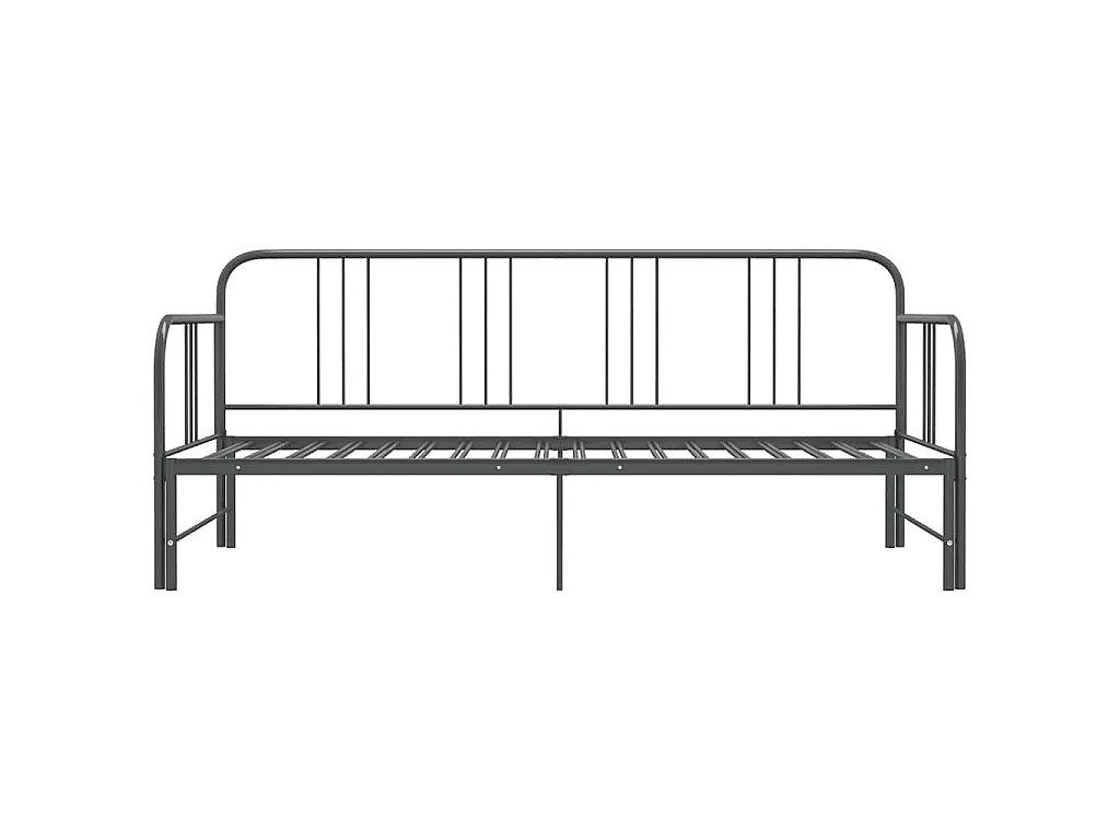 Telaio Divano Letto Estraibile Grigio in Metallo 90x200 cm