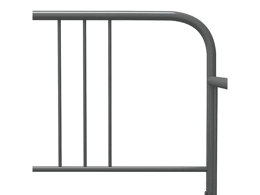 Telaio Divano Letto Estraibile Grigio in Metallo 90x200 cm
