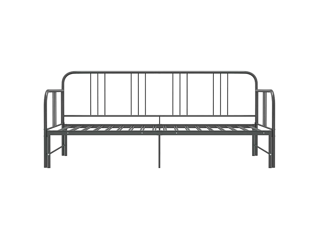 Telaio Divano Letto Estraibile Grigio in Metallo 90x200 cm