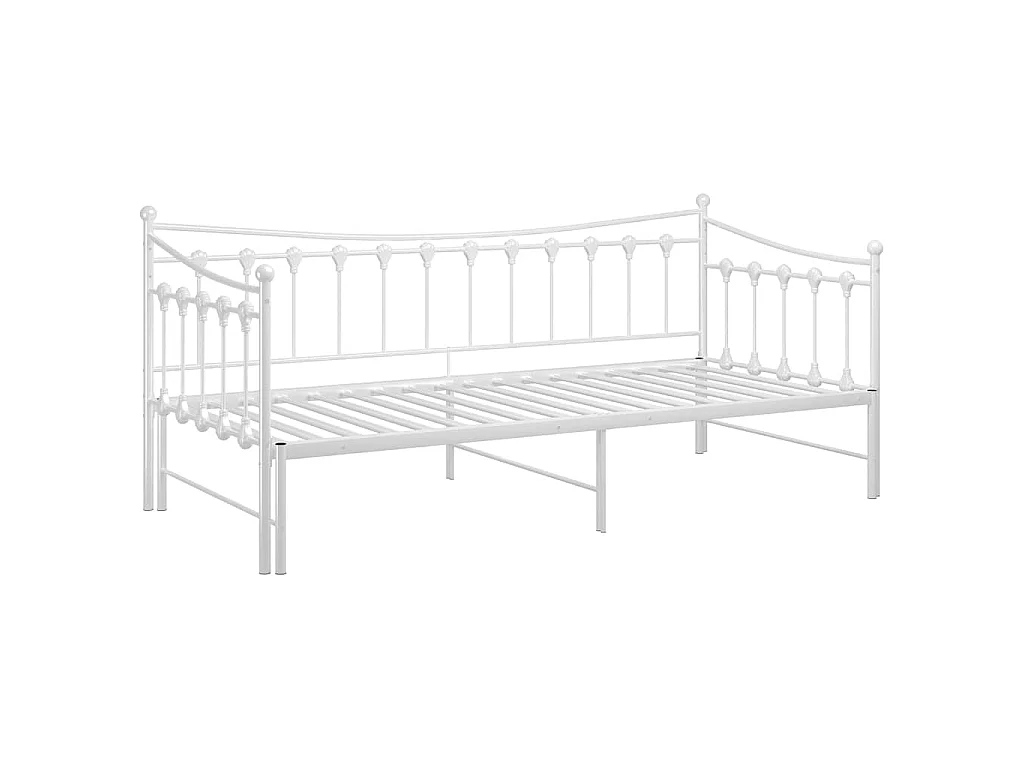 Cadre de canapé-lit extensible sans matelas blanc 90x200 cm