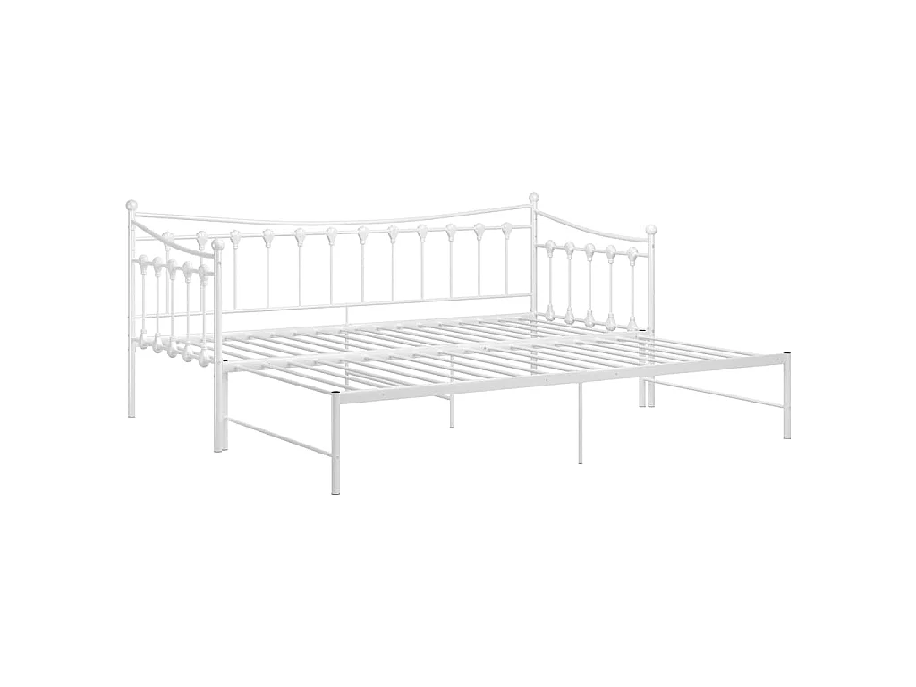 Cadre de canapé-lit extensible sans matelas blanc 90x200 cm