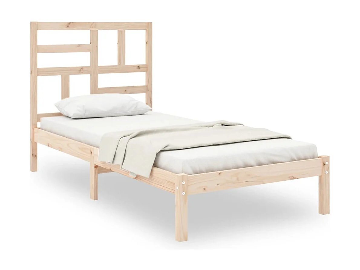 Cadre de lit sans matelas bois massif 100x200 cm