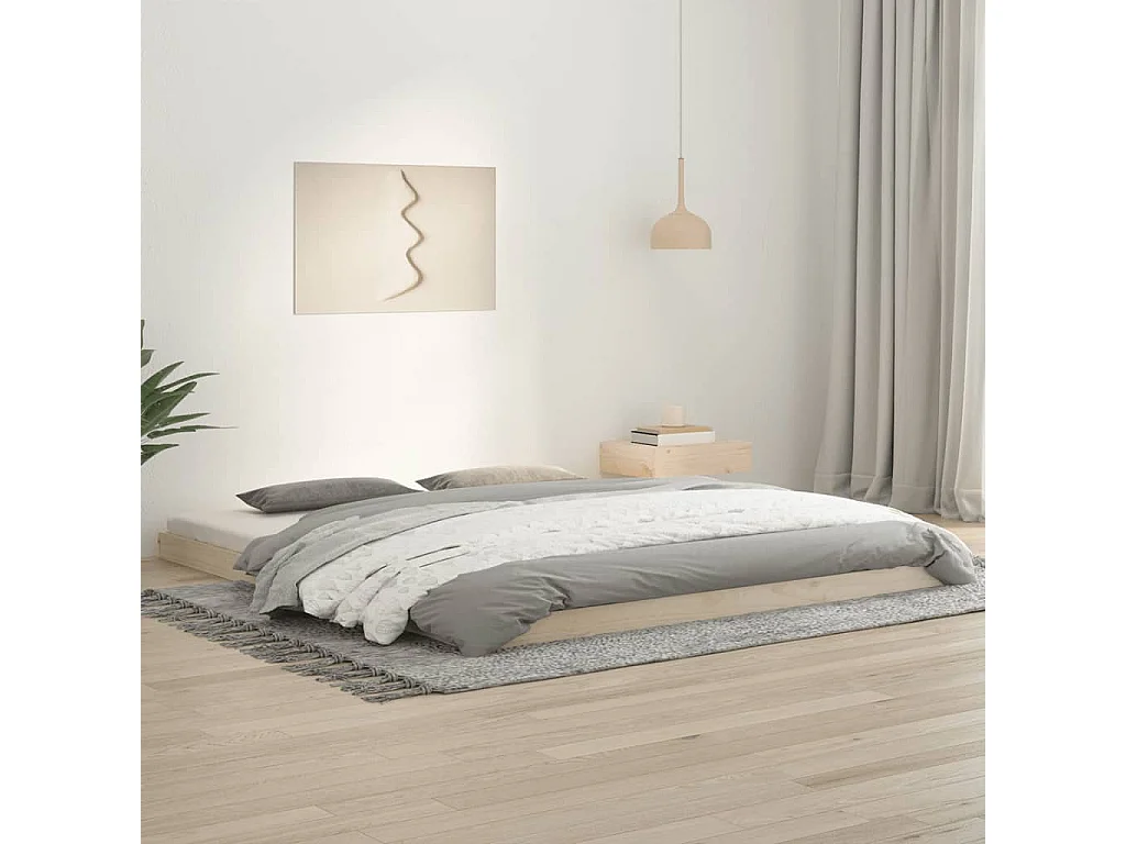 Giroletto senza Materasso 180x200 cm in Legno Massello di Pino