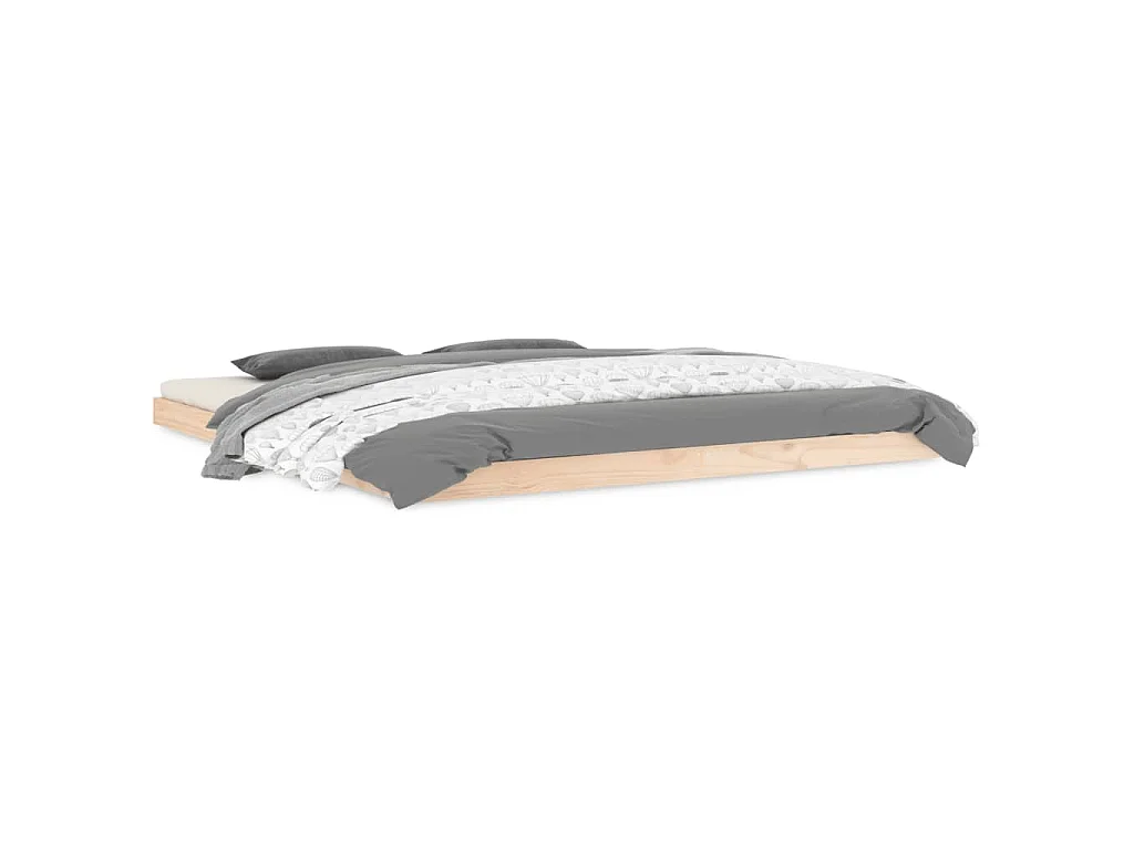 Cadre de lit sans matelas 180x200 cm bois massif de pin