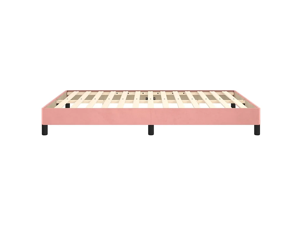 Bedframe fluweel roze 140x200 cm