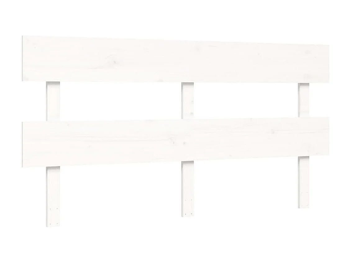 Cama sem colchão 160x200 cm madeira de pinho maciça branco