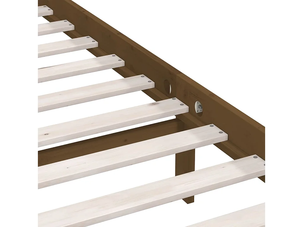 Bedframe massief grenenhout honingbruin 120x200 cm