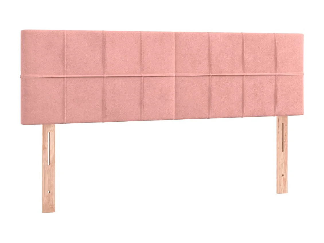 Boxspringbett mit Matratze Rosa 140x190 cm Samt