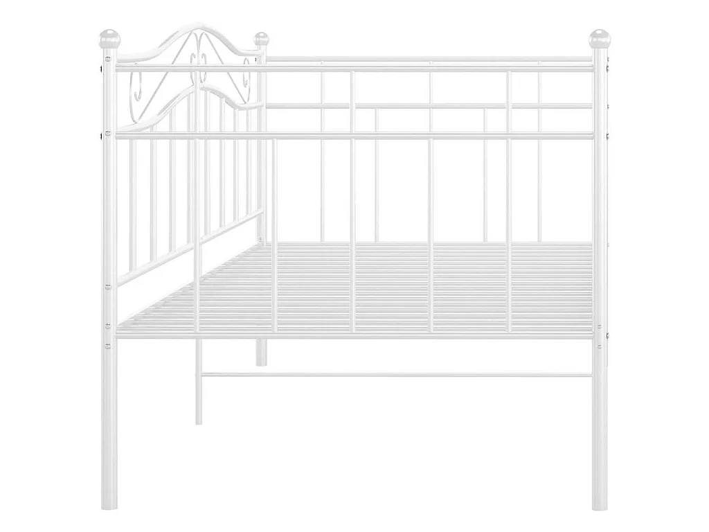 Estructura de sofá cama sin colchón metal blanco 90x200 cm