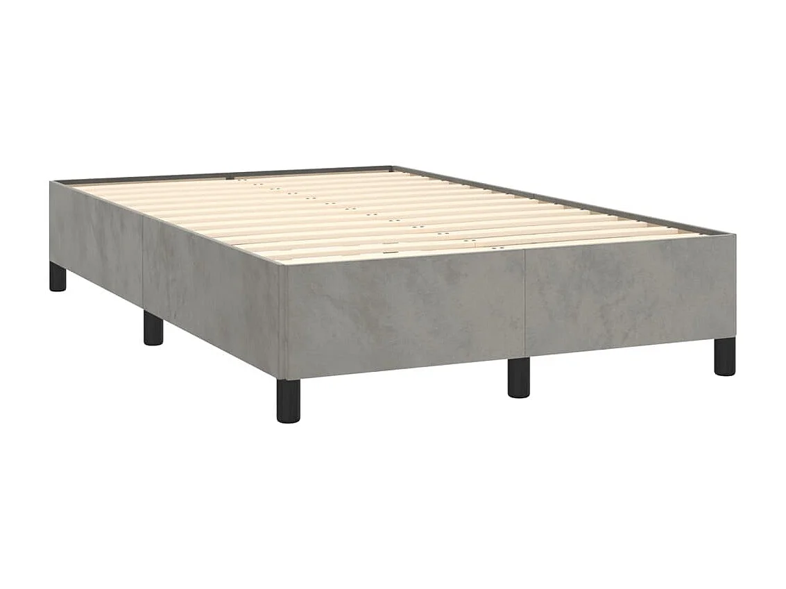 Bedframe zonder matras 120x200 cm fluweel lichtgrijs