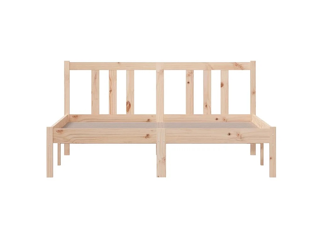Estrutura de cama casal 135x190 cm madeira maciça