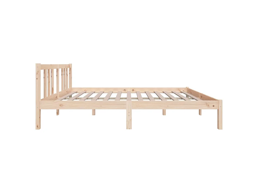 Estrutura de cama casal 135x190 cm madeira maciça
