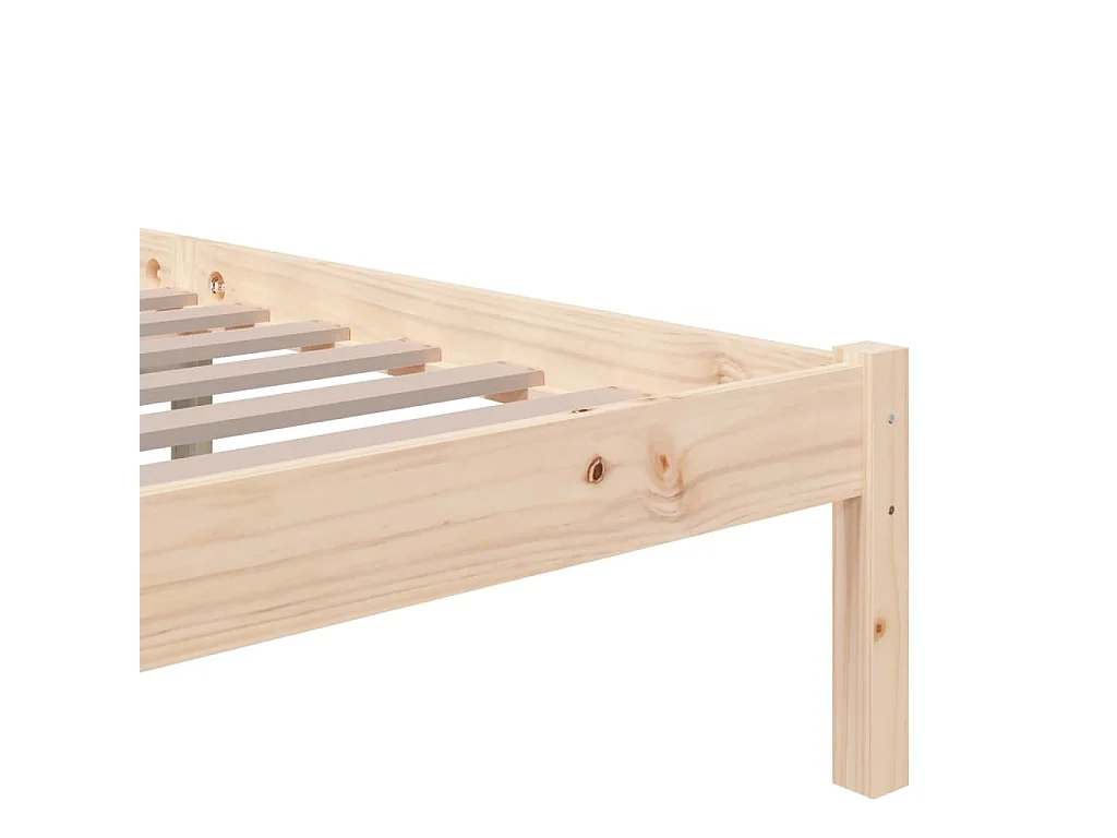 Estrutura de cama casal 135x190 cm madeira maciça