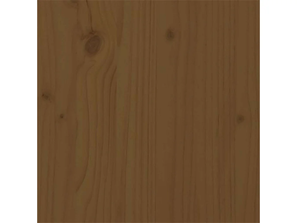 Cadre de lit sans matelas marron miel bois massif 75x190 cm