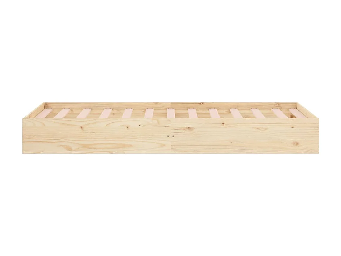 Cadre de lit sans matelas bois massif 90x190 cm