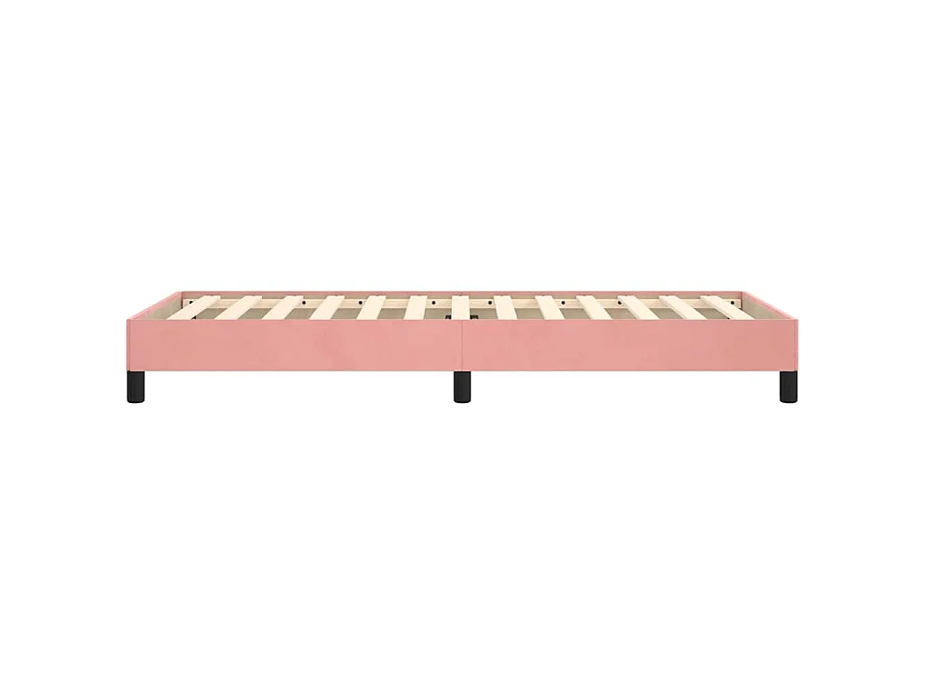 Estrutura de cama 90x190 cm veludo rosa