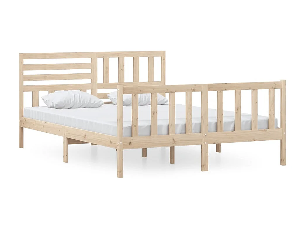 Estrutura de cama king size 150x200 cm madeira maciça