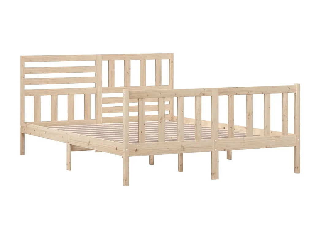Estrutura de cama king size 150x200 cm madeira maciça