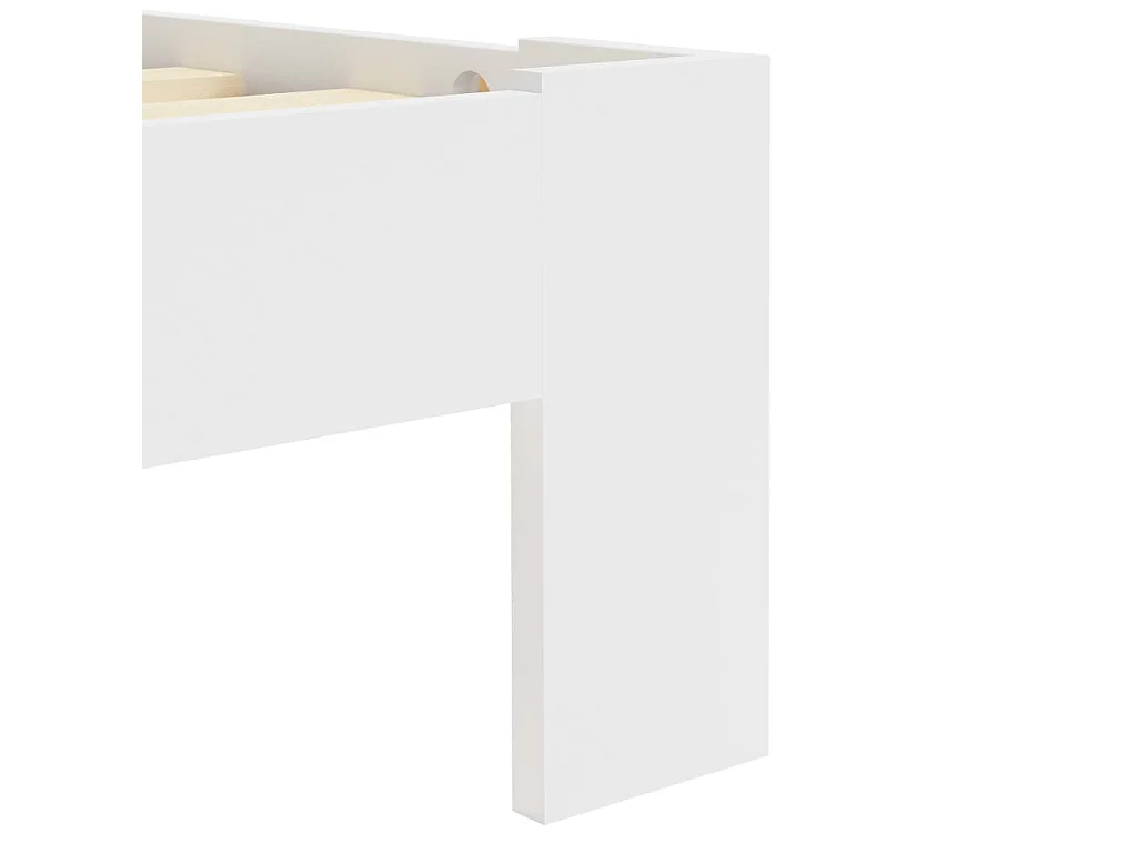 Bedframe massief grenenhout wit 100x200 cm