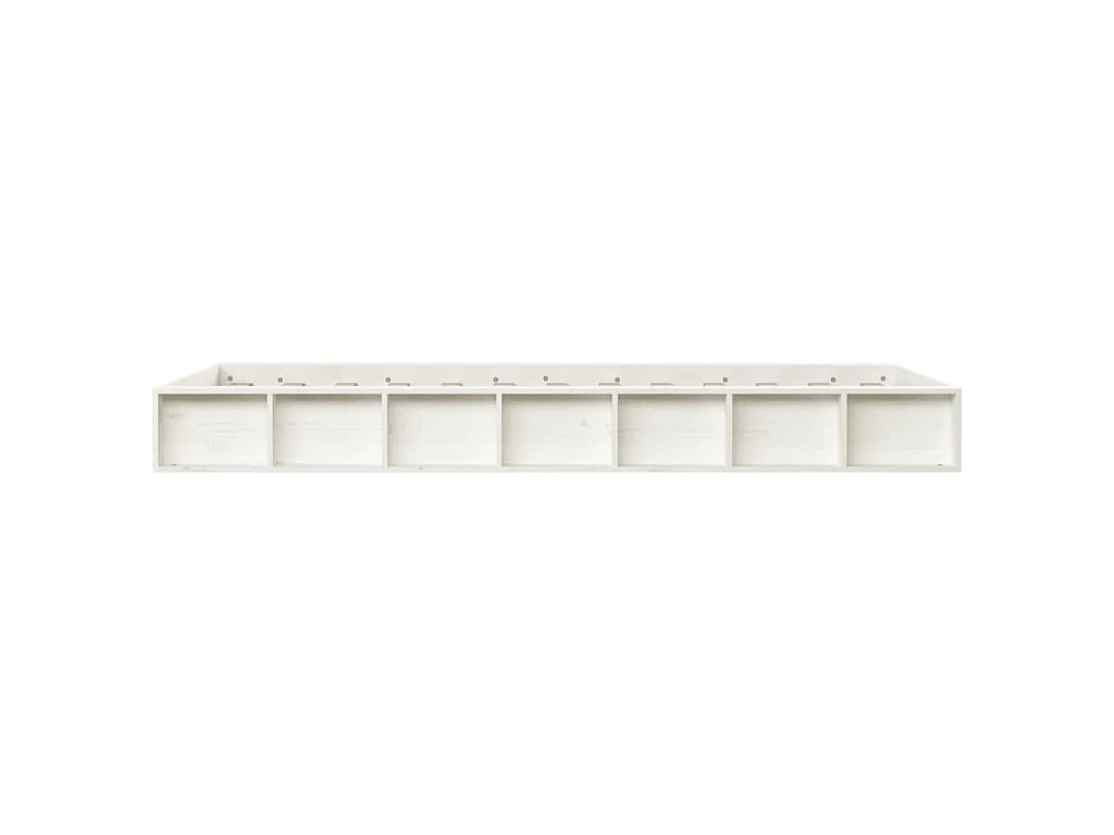 Cadre de lit sans matelas blanc 140x190 cm bois massif