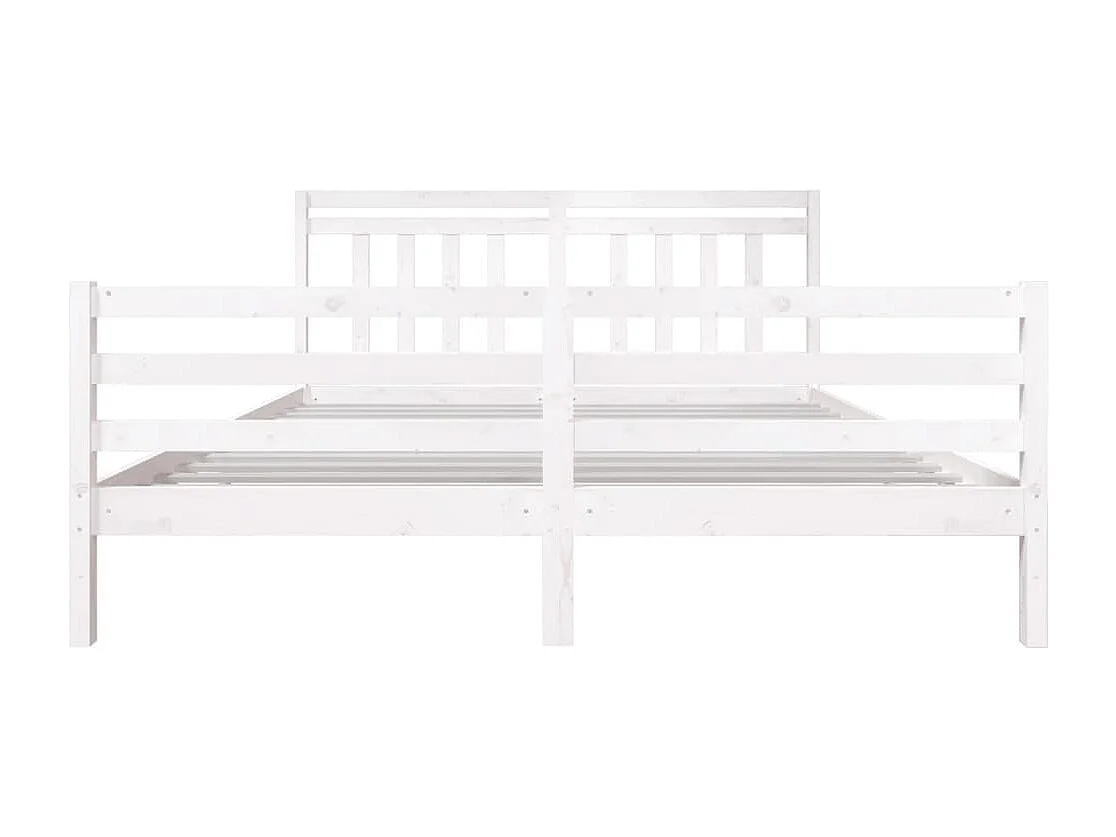 Massivholzbett Weiß 180x200 cm