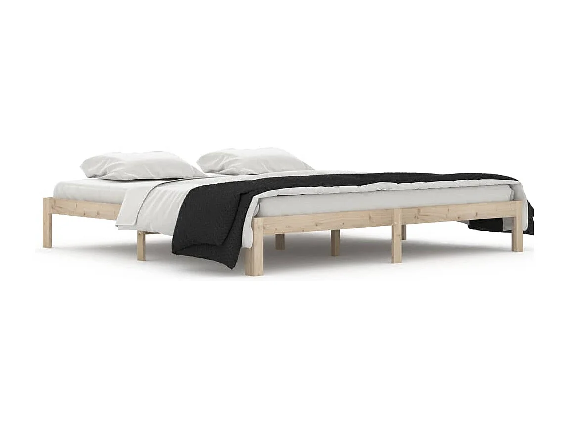 Cadre de lit sans matelas bois massif de pin 200x200 cm