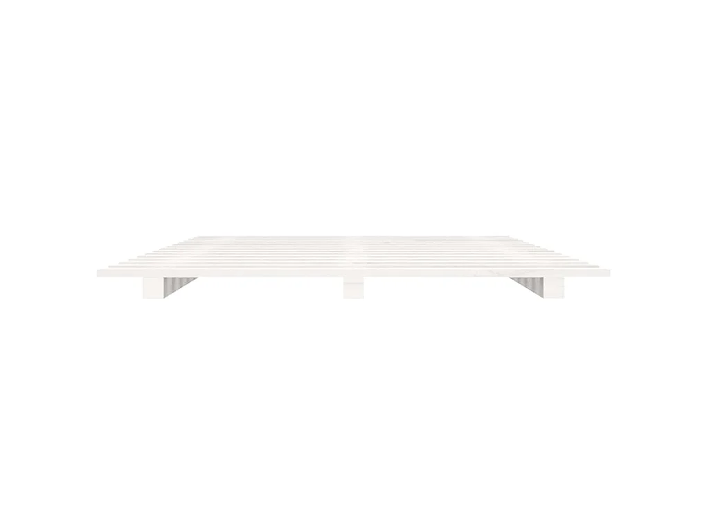 Cadre de lit sans matelas blanc 100x200 cm bois de pin massif