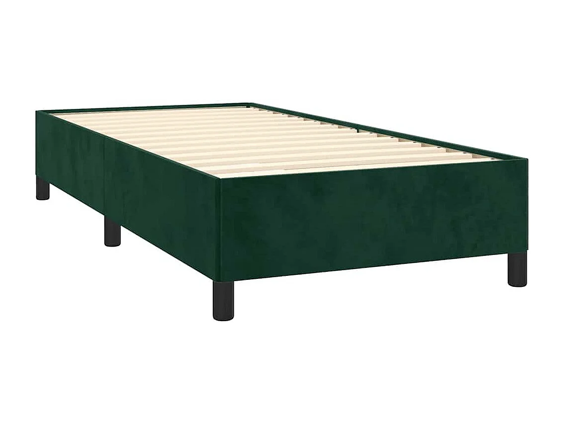 Bedframe zonder matras 100x200 cm fluweel donkergroen