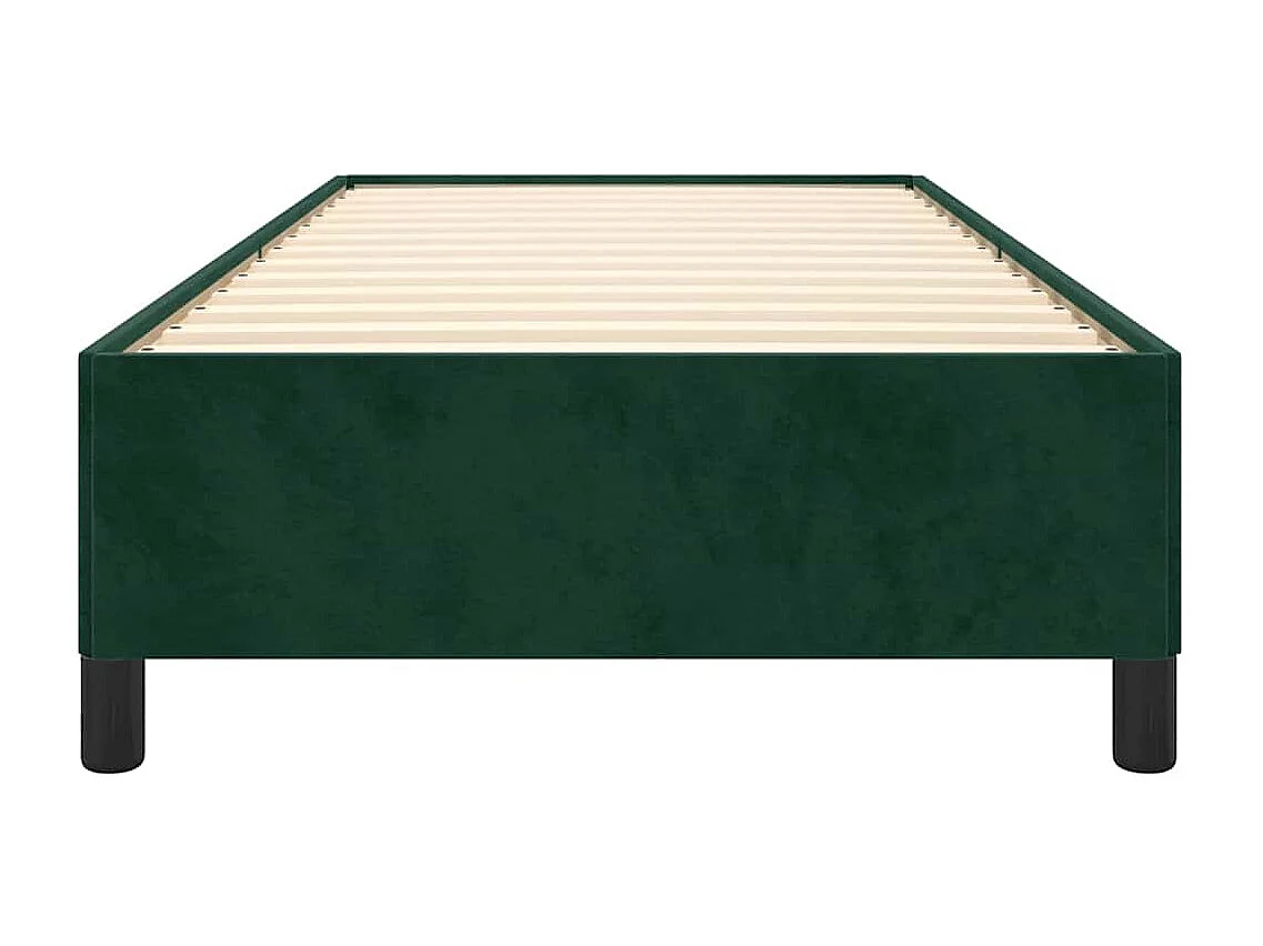 Bedframe zonder matras 100x200 cm fluweel donkergroen
