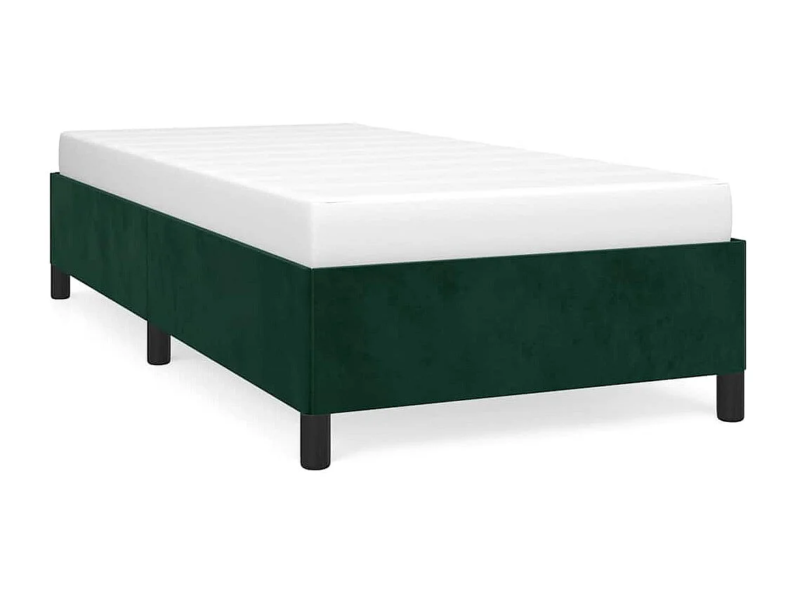 Bettgestell ohne Matratze Dunkelgrün 100x200 cm Samt